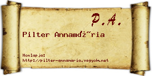 Pilter Annamária névjegykártya